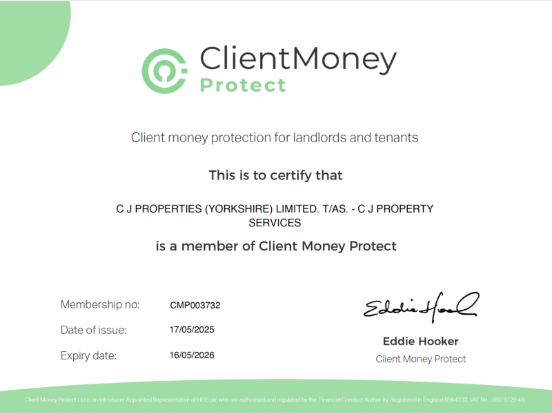 Client Money Protect certificate